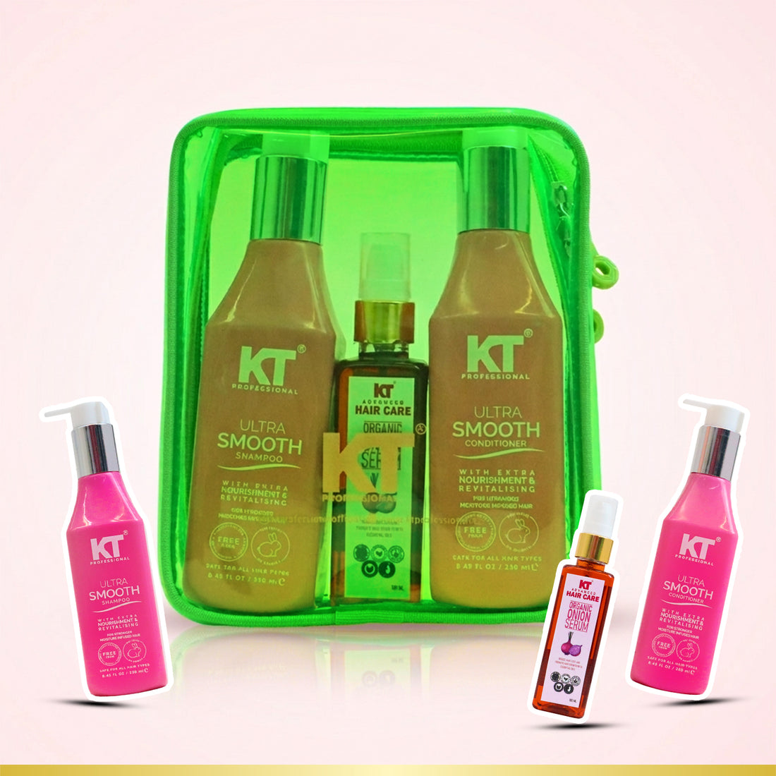 Ultra Smooth Shampoo & Conditioner 250ml + Organic Onion Serum 100ml