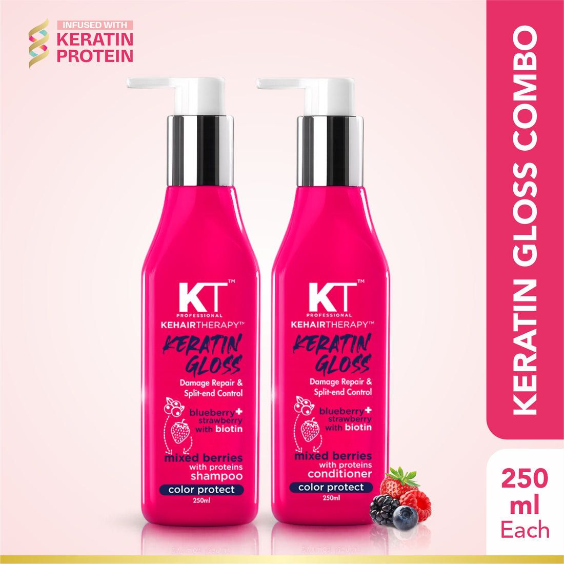 Keratin Gloss Shampoo & Conditioner - 250ml