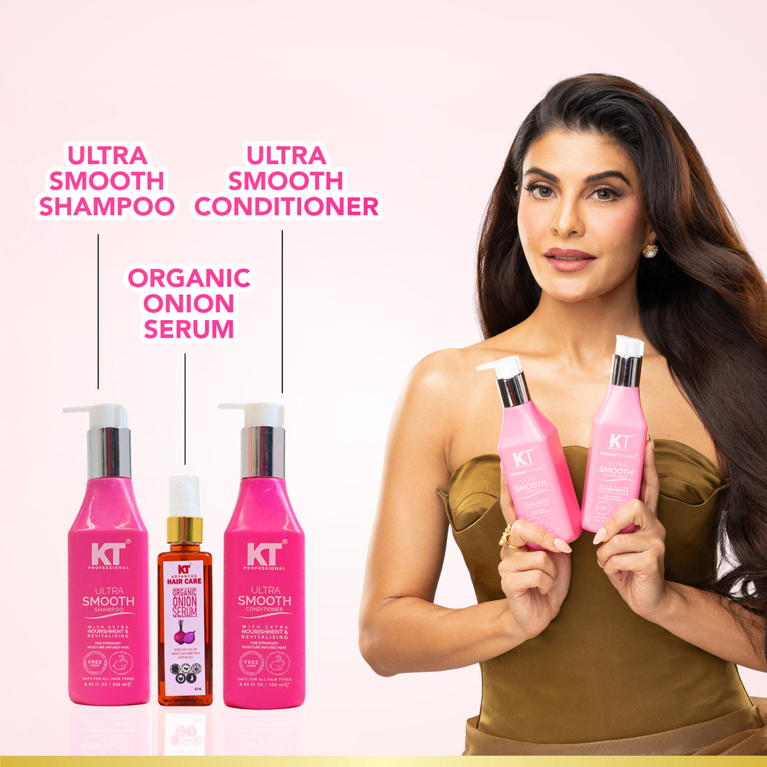 Ultra Smooth Shampoo & Conditioner 250ml + Organic Onion Serum 100ml