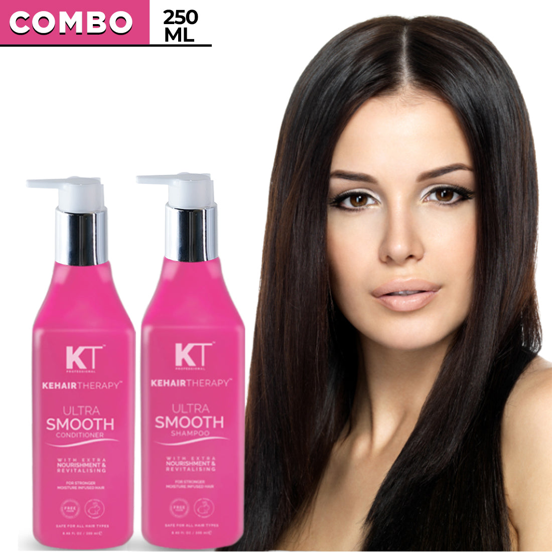 KT Professional Ultra Smooth Shampoo &amp; Conditioner combo- 250 ml