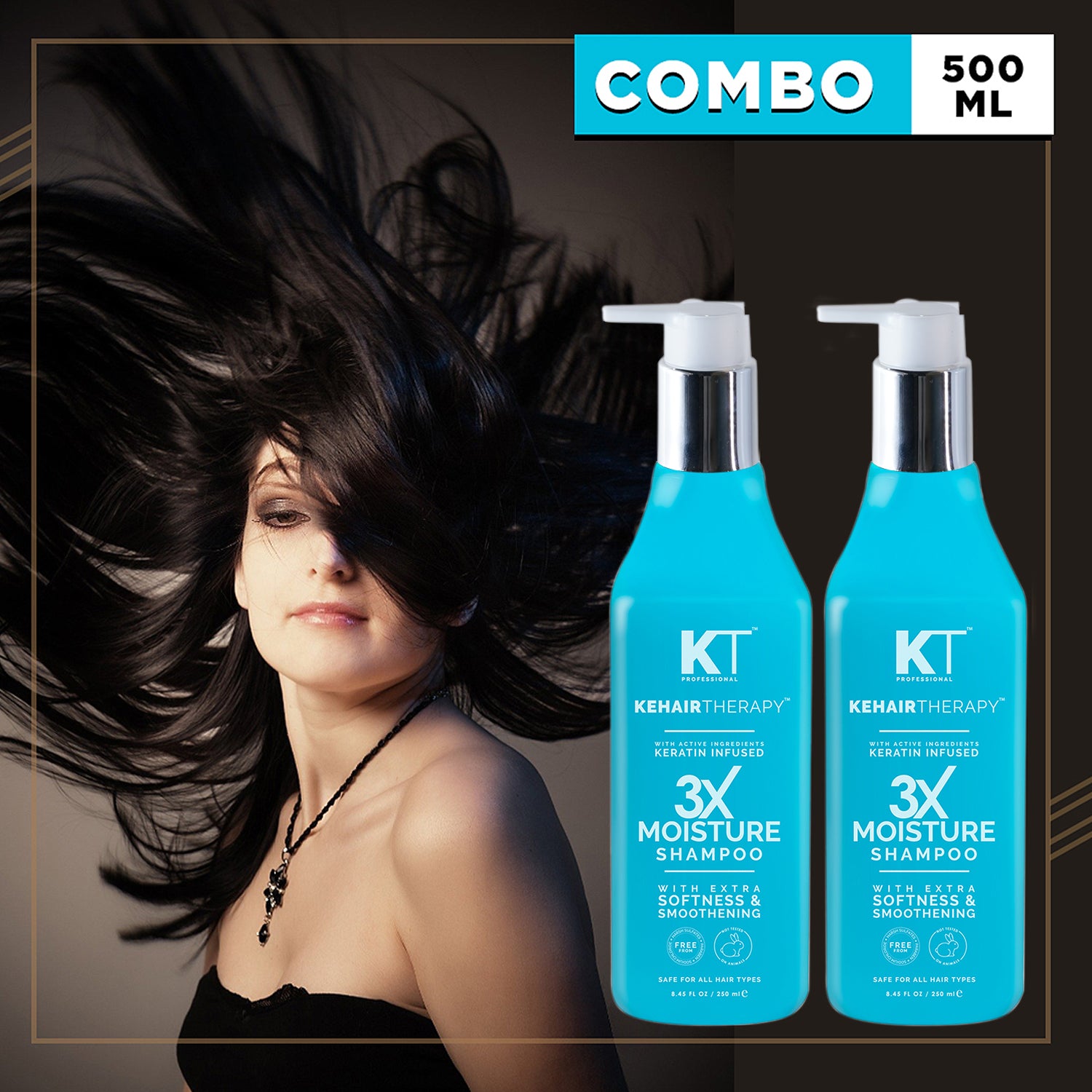 KT Professional 3x Shampoo &amp; Conditioner (pack of 2) 500 ml