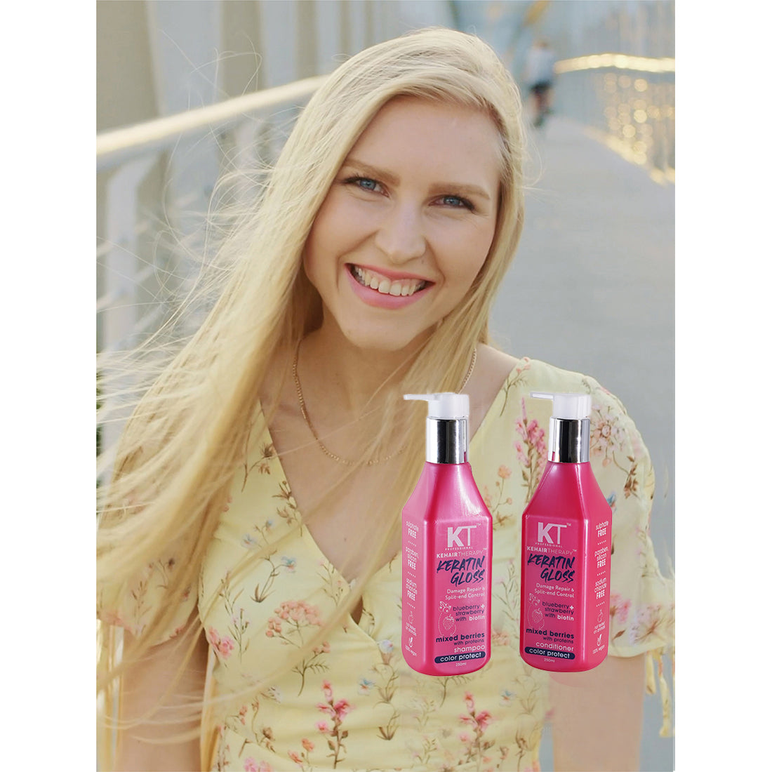 KERATIN GLOSS SHAMPOO &amp; CONDITIONER COMBO - 250 ML 