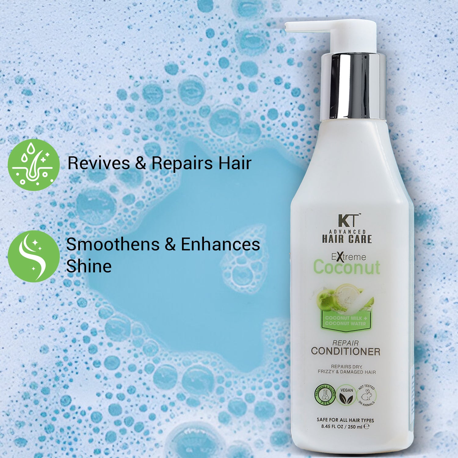 Extreme Coconut Repair Conditioner | With Coconut Milk & Water | Deep Repair & Hydration for Dry, Frizzy, Damaged Hair | Sulfate-Free, Paraben-Free | 250ml