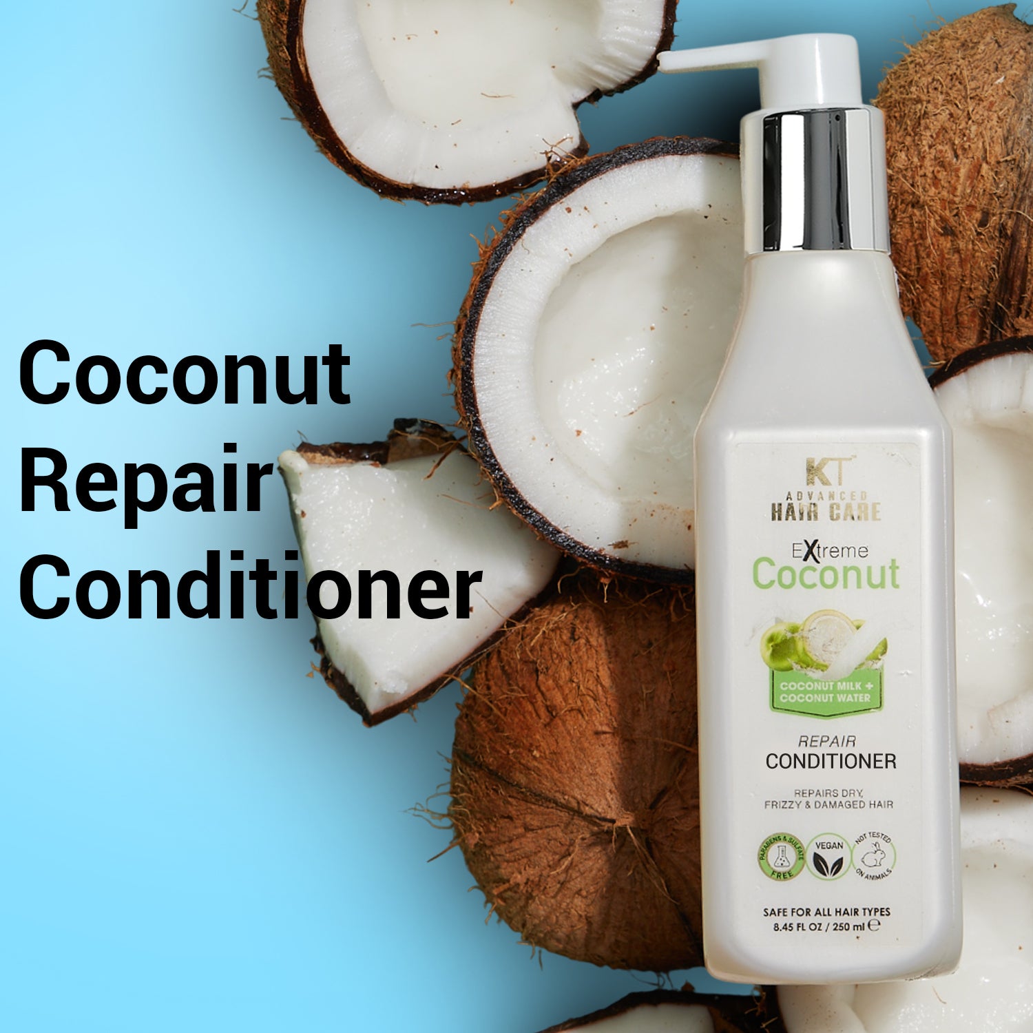 Extreme Coconut Repair Conditioner | With Coconut Milk & Water | Deep Repair & Hydration for Dry, Frizzy, Damaged Hair | Sulfate-Free, Paraben-Free | 250ml