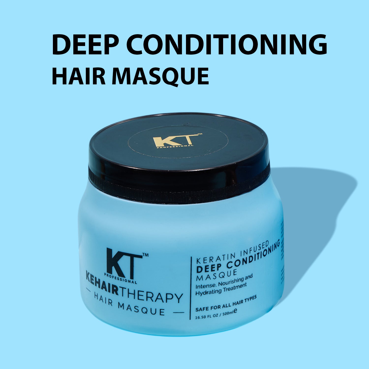 Keratin Infused Deep Conditioning Hair Masque | Intense Nourishment & Hydration Treatment | Sulfate-Free, Paraben-Free | 500ml