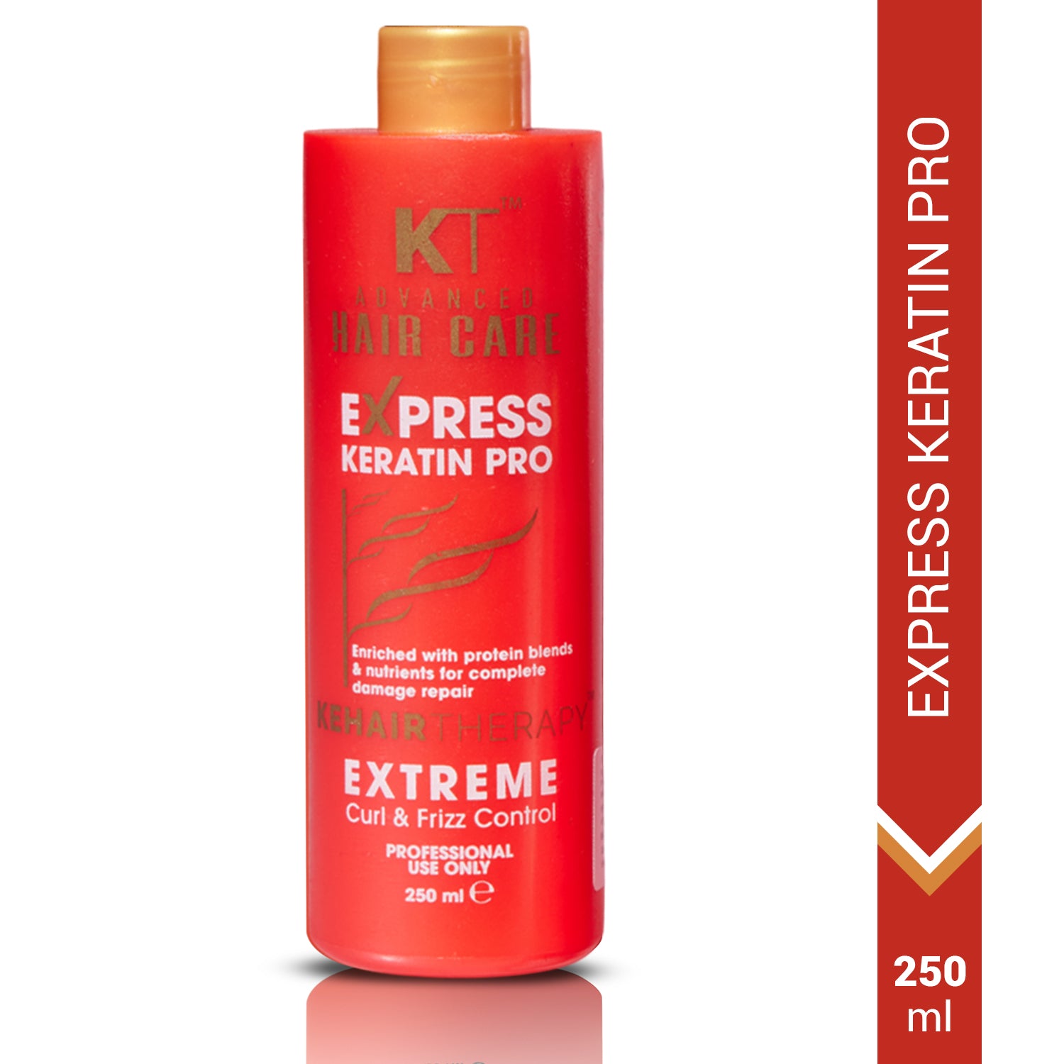 Express Keratin Pro Treatment | Protein-Enriched Formula for Damage Repair, Curl & Frizz Control | Sulfate-Free, Paraben-Free | 1000ml | 120ml
