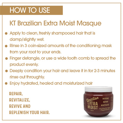 Brazilian Extra Moist Shampoo and Masque Combo - 500ml Pack of 2
