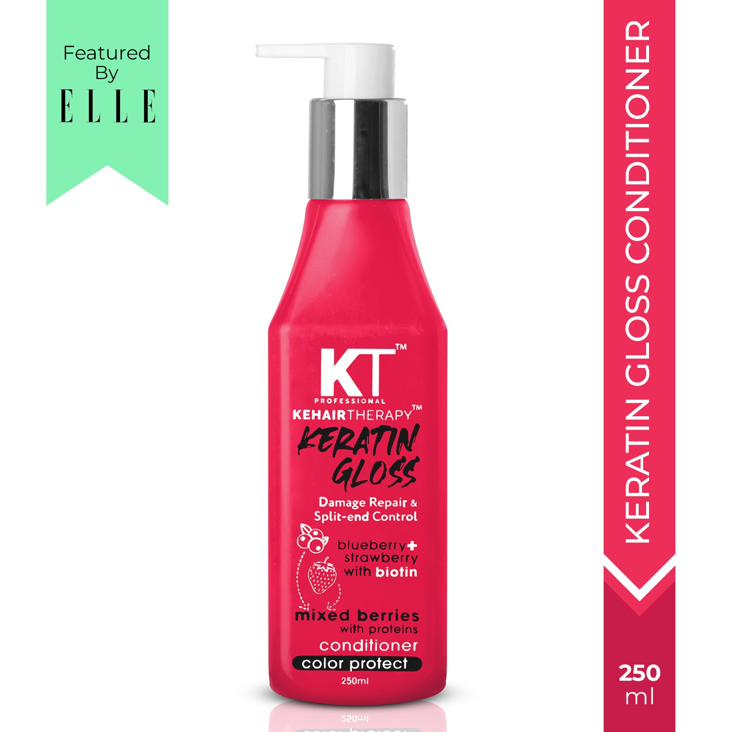 KT Professional Sulphate Free Keratin Gloss Damage Repair & Split-End Control Conditioner