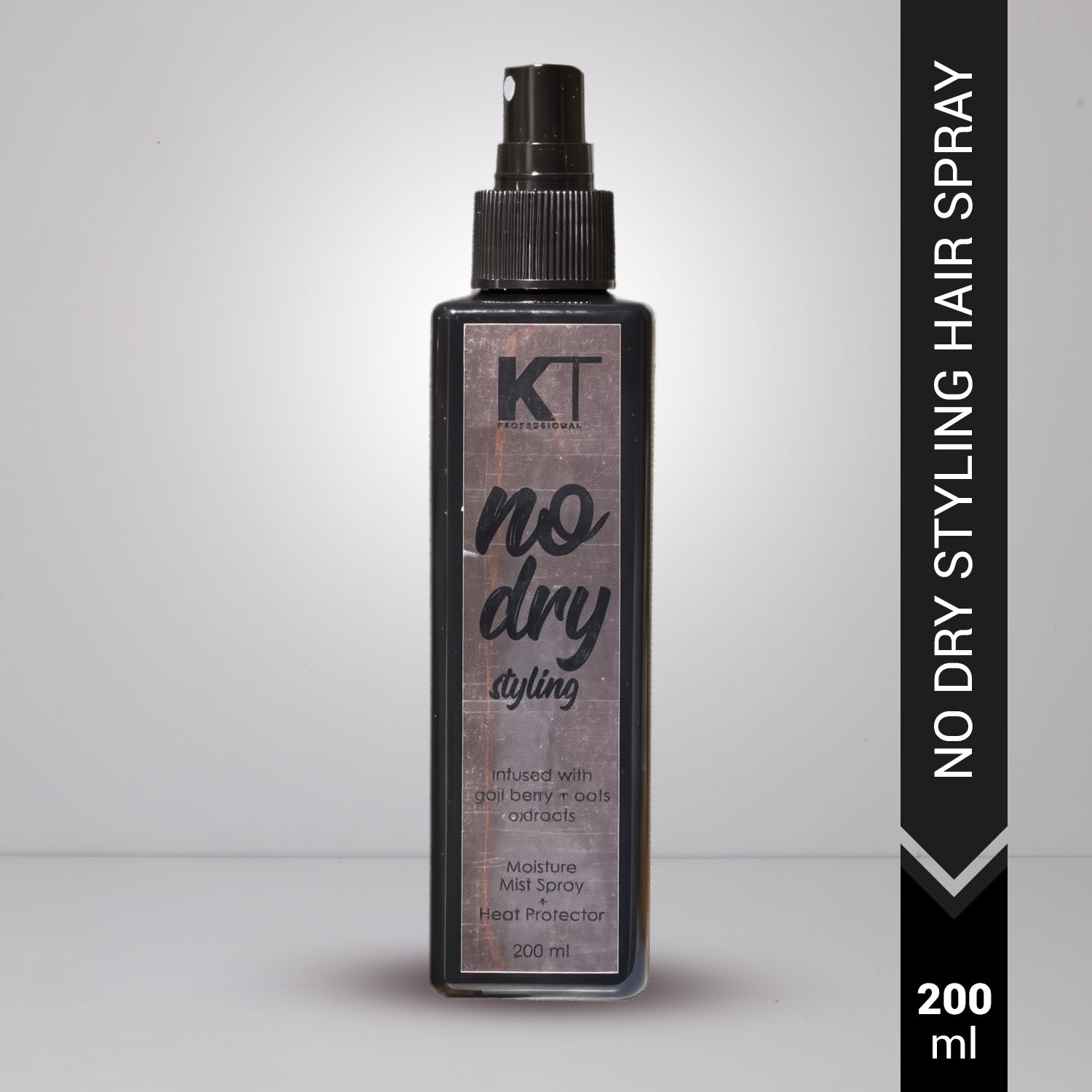 No Dry Styling Moisture Mist Hair Spray & Heat Protector | Infused with Goji Berry & Oats Extracts For Men & Women | Sulfate-Free, Paraben-Free | 200ml