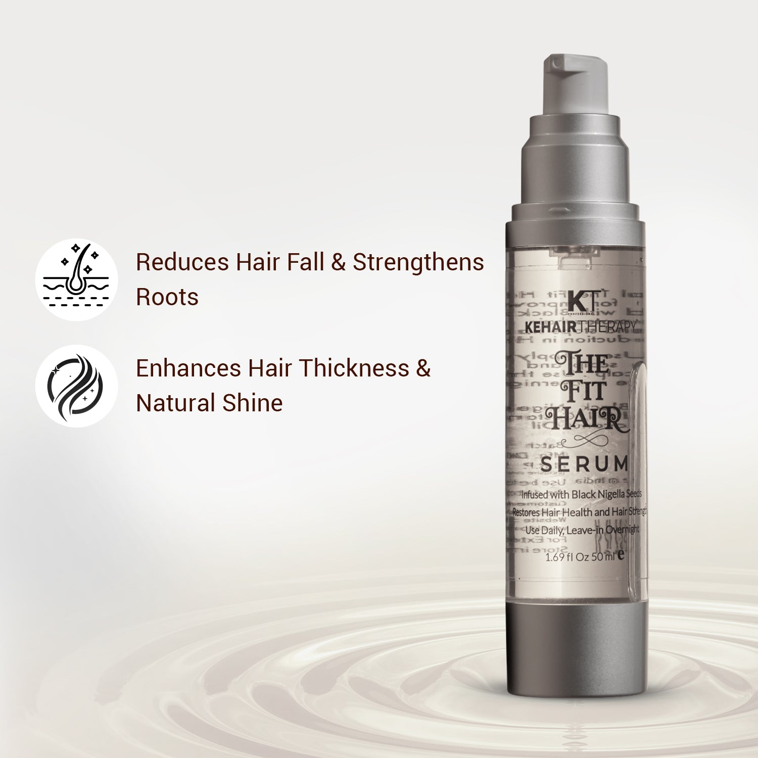 The Fit Hair Serum | Infused with Black Nigelle Seeds to Restore Hair Health & Promote Hair Growth | Sulfate-Free, Paraben-Free | 50ml