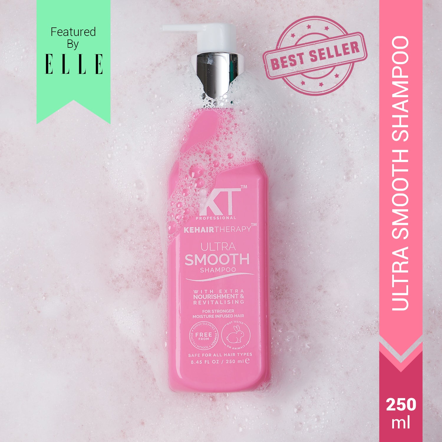 Ultra Smooth Shampoo | With Acai Oil & Cupuacu Oil | Extra Nourishment & Revitalizing for Soft, Shiny Hair | Sulfate-Free, Paraben-Free | 250ml