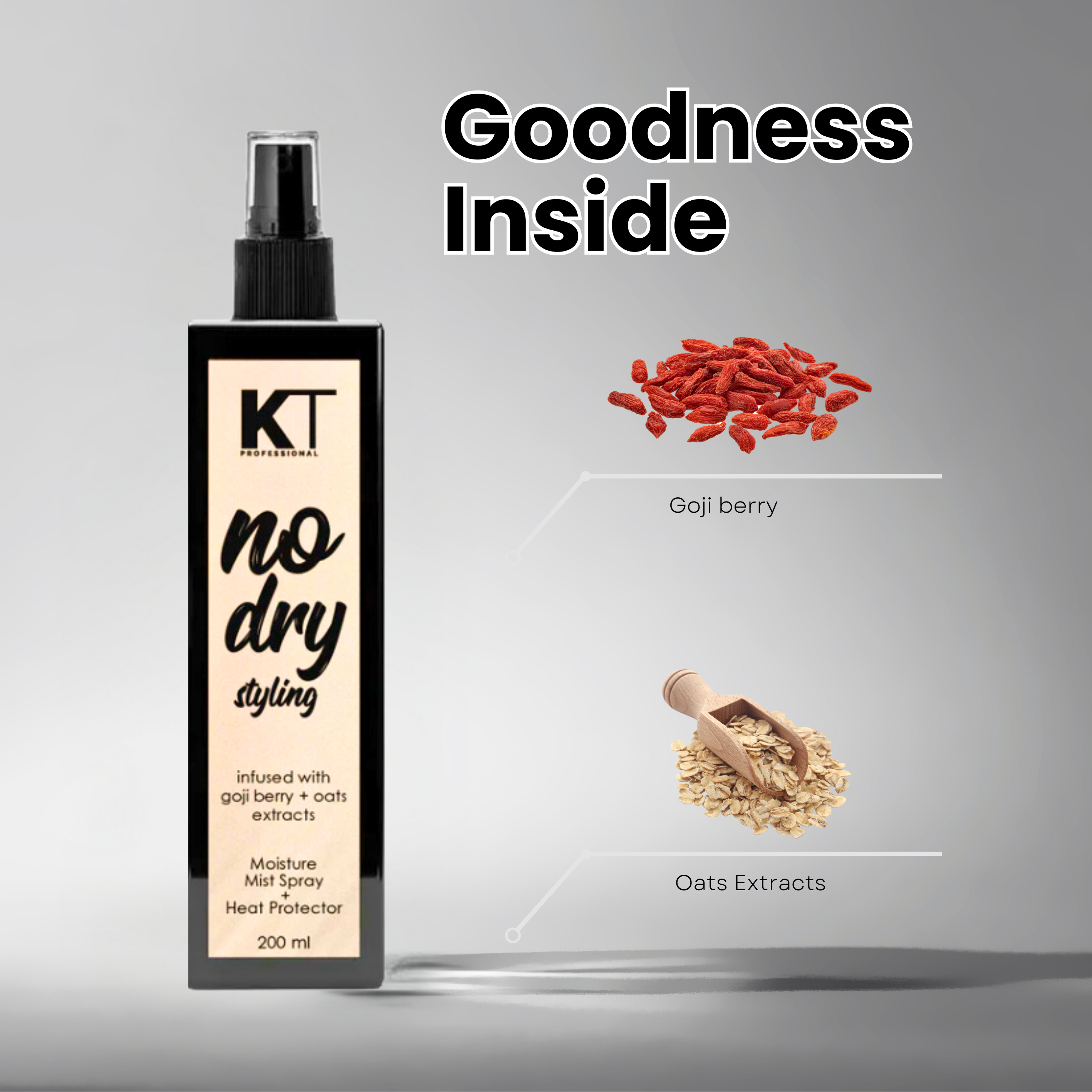 KT Professional No More Dry Styling Moisture Mist Hair Spray For Men &amp; Women 200 ml