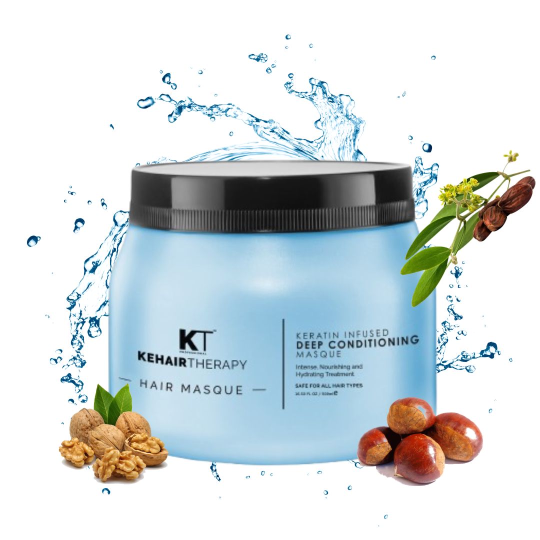 KT Professional Keratin Infused Deep Conditioning Masque Hair Spa - 500ml for Nourishing &amp; Hydrating Hair Repair