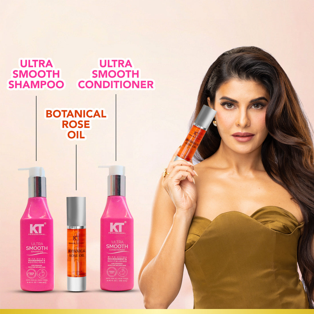 Ultra Smooth Shampoo &amp; Conditioner 250ml + Botanical Rose Oil Serum 50ml