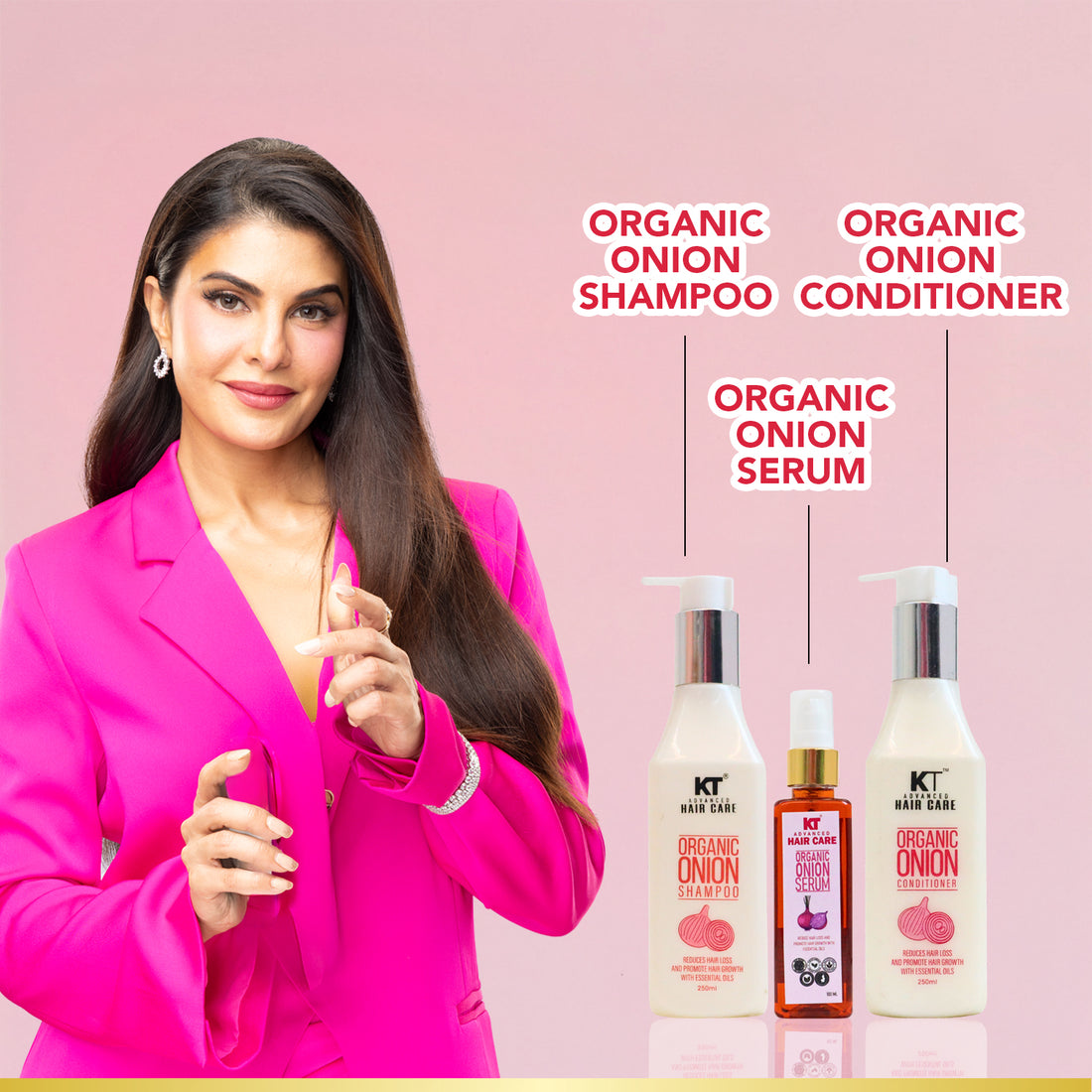 Organic Onion Shampoo &amp; Conditioner 250ml + Onion Serum 100ml