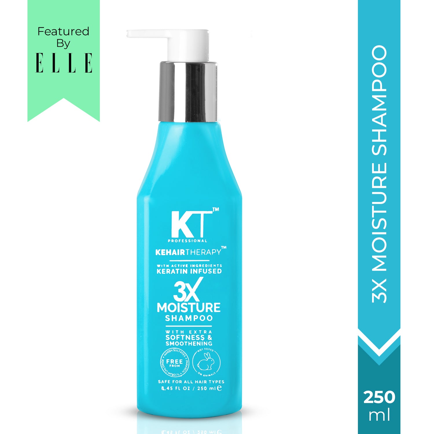 KT Professional 3X Moisture Shampoo | Intense Hydration &amp; Nourishment for Dry, Damaged Hair | Restores Softness, Shine, and Moisture