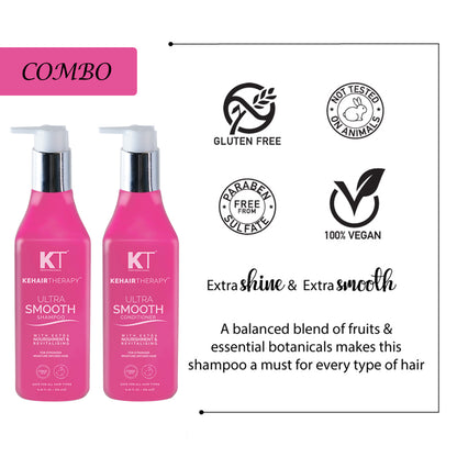 KT Professional Ultra Smooth Shampoo &amp; Conditioner combo- 250 ml