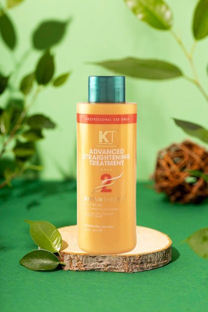 KT Professional Advanced Straightening Treatment - 120ml for Long-Lasting Frizz Control, Hair Smoothing, and Deep Nourishment