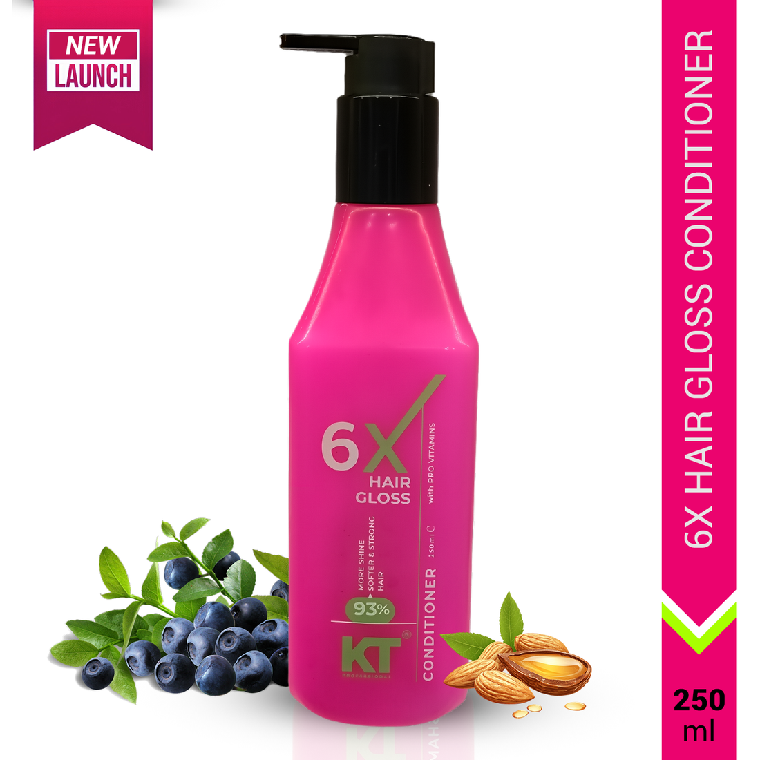 6X Hair Gloss Conditioner | Intense Shine &amp; Smoothness | Pro-Vitamin Formula | Sulfate-Free, Paraben-Free | 250ml