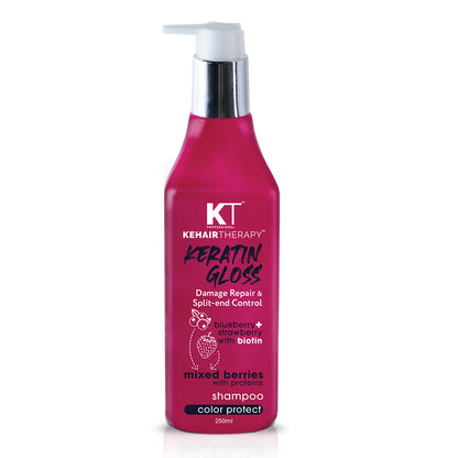 KT Professional Keratin Gloss Damage Repair &amp; Split End Control Shampoo |Sulfate Free|Paraben Free 250ml