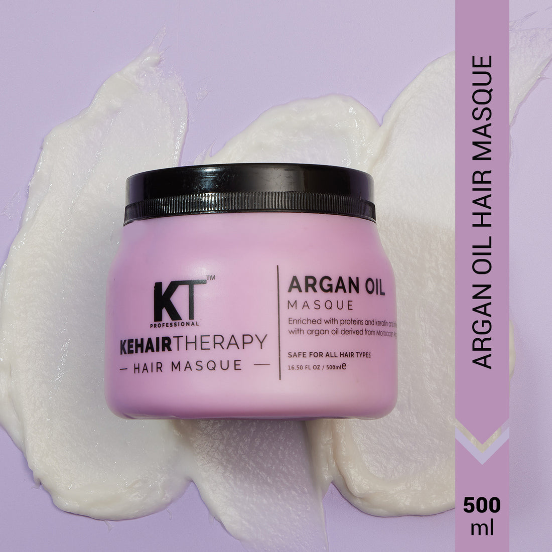 Argan Oil Hair Masque | Enriched with Proteins and Keratin | Deep Nourishment & Hydration for Dry, Damaged Hair | Sulfate-Free, Paraben-Free | 500ml