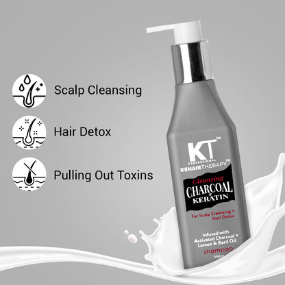 KT Professional Sulphate Free Charcoal Keratin Shampoo - 250ml