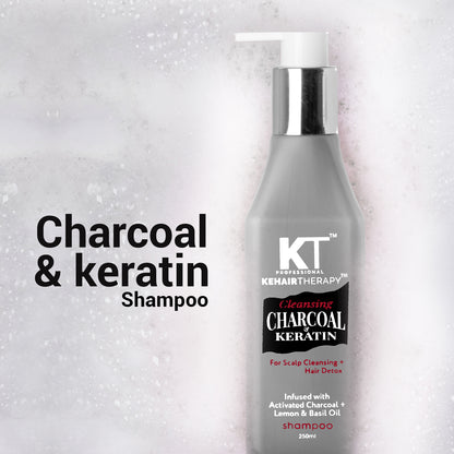 KT Professional Sulphate Free Charcoal Keratin Shampoo - 250ml