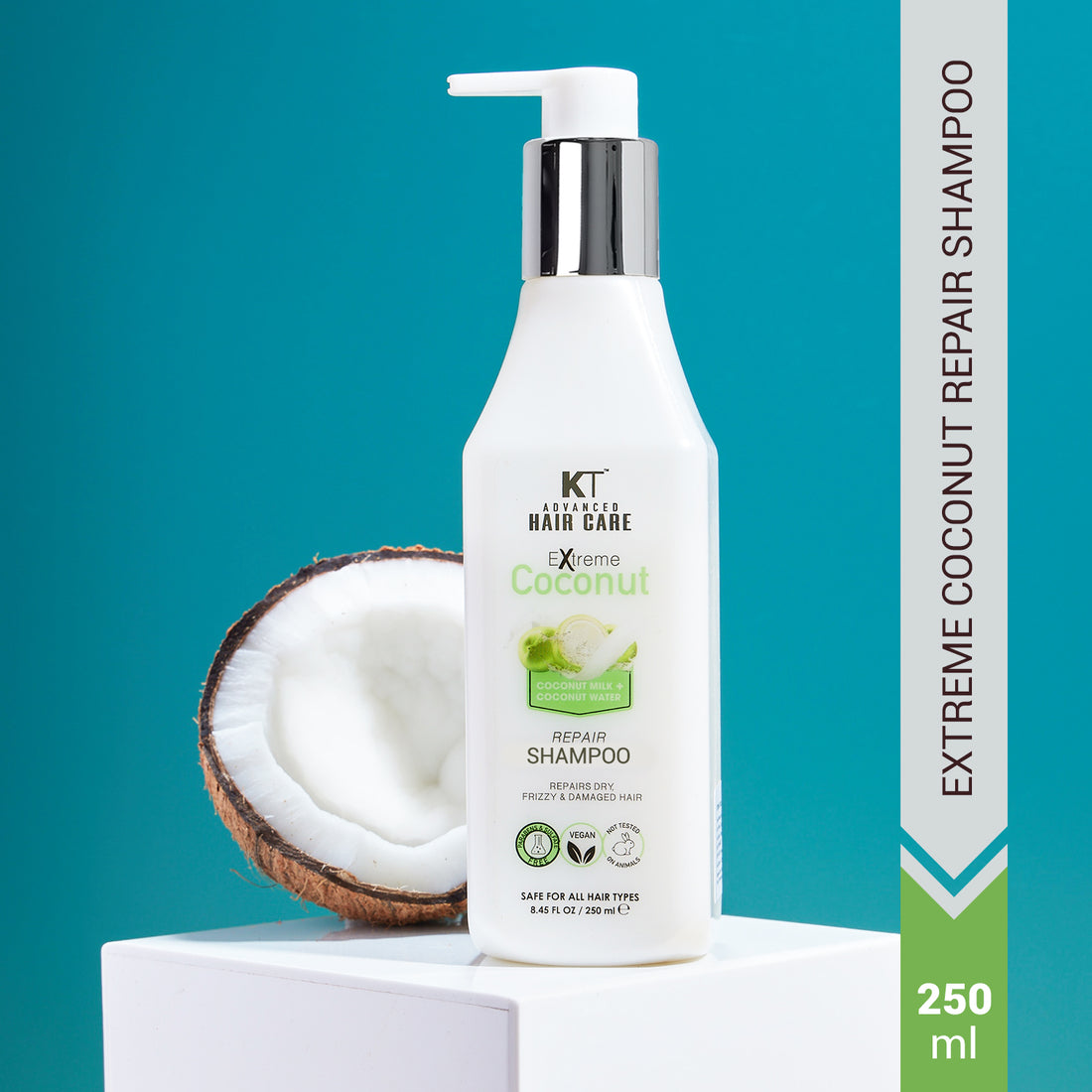 Extreme Coconut Repair Shampoo | Infused with Coconut Milk &amp; Water | Deep Repair &amp; Hydration for Dry, Frizzy &amp; Damaged Hair | Sulfate-Free, Paraben-Free | 250ml