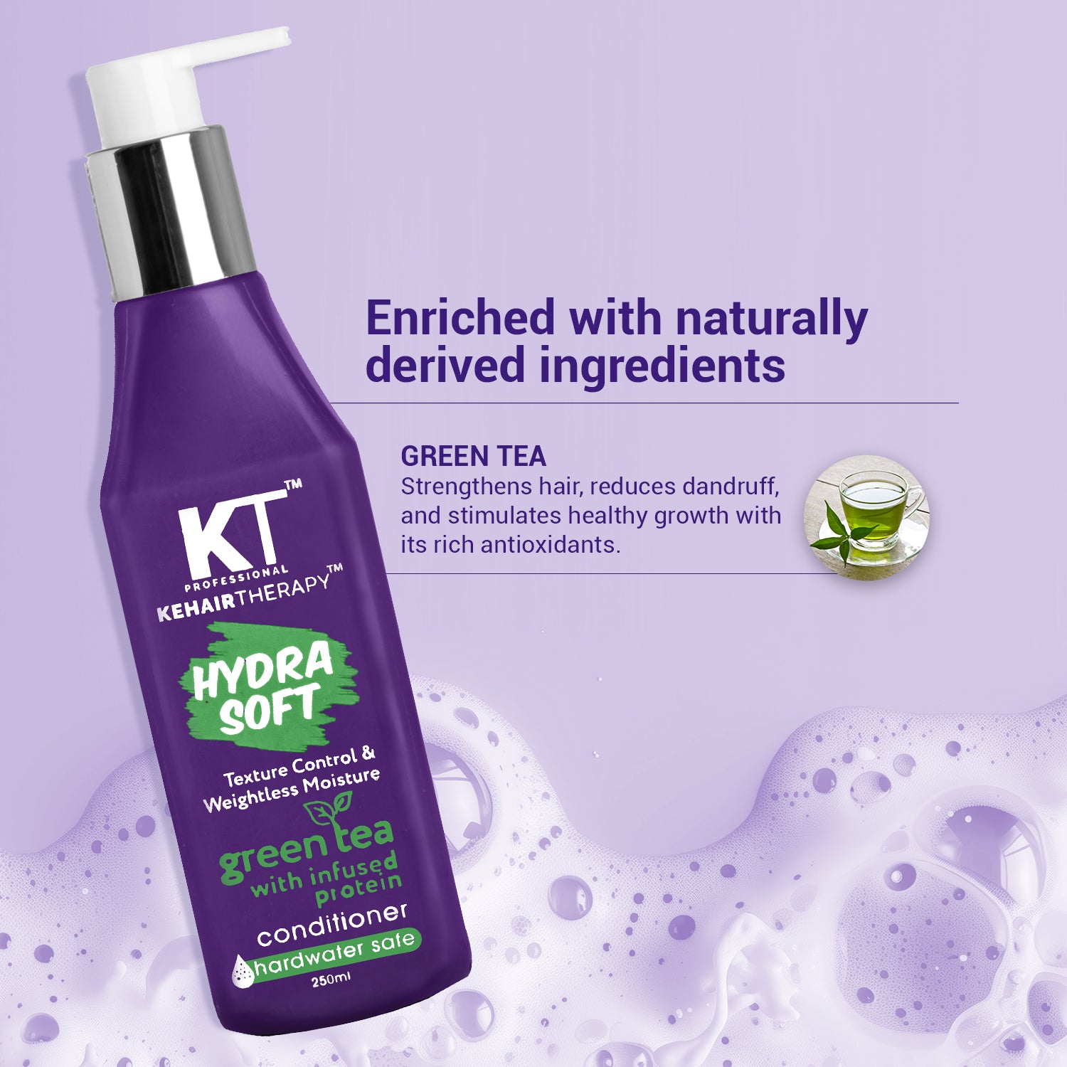 KT Professional Hydra Soft Conditioner - 250ml | Lightweight Hydration for Frizz-Free Hair