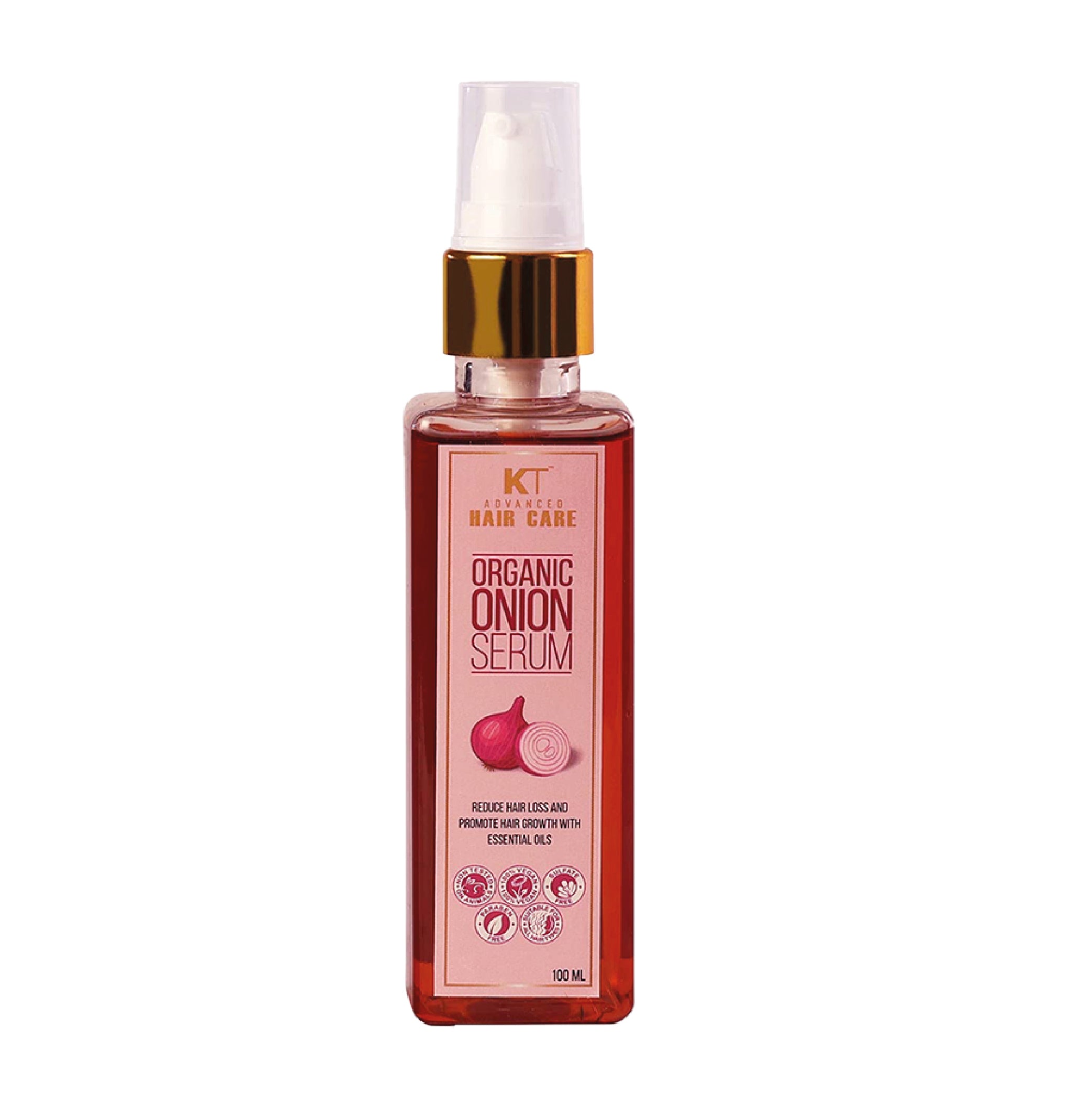 KT Advanced Haircare Organic Onion Serum - 100 ml For Reduce Hair Fall &amp; Promote Hair Growth