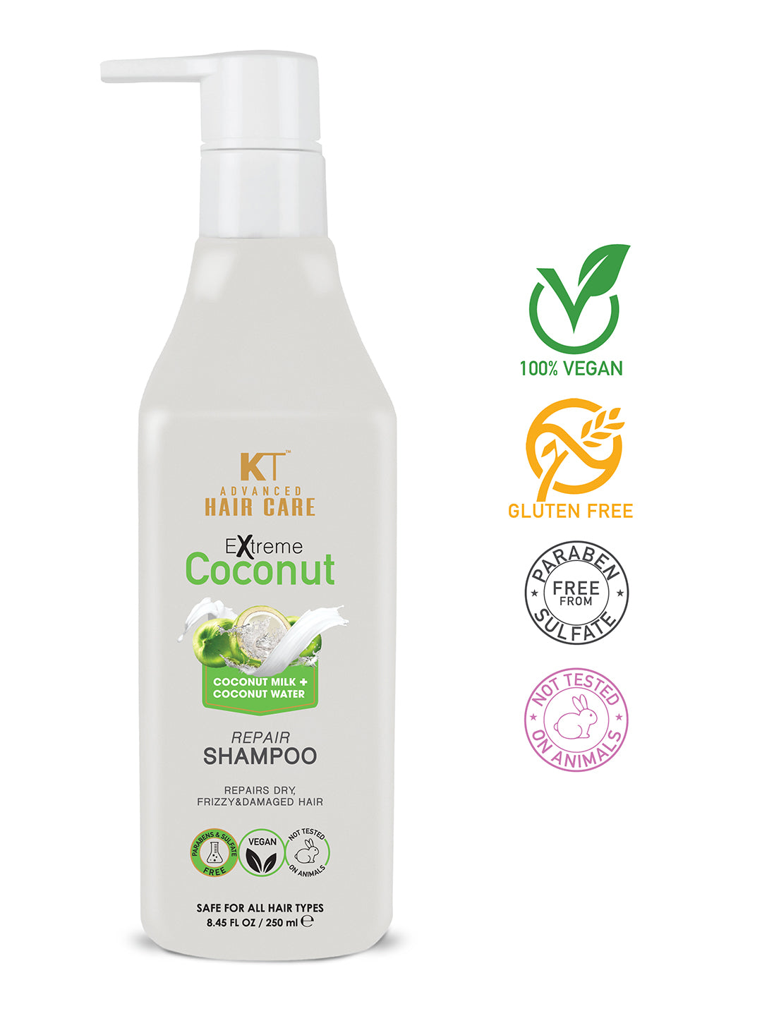 KT Professional Advanced Hair Care Extreme Coconut Repair Shampoo- 250 ml