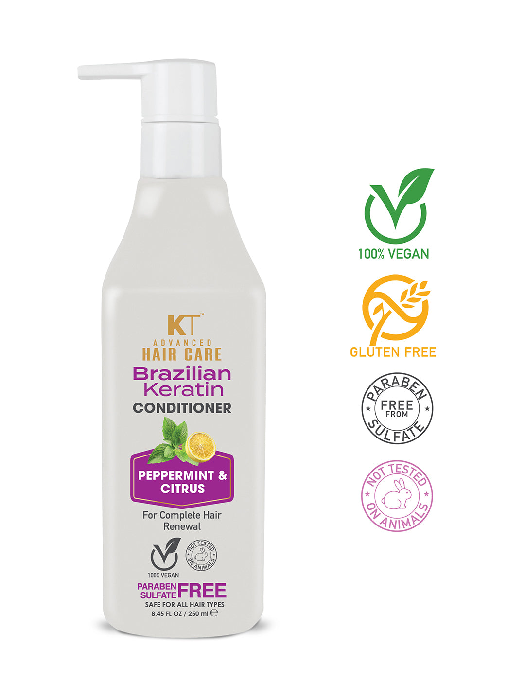 KT Professional Advanced Hair Care Brazilian Keratin Conditioner - 250 ml