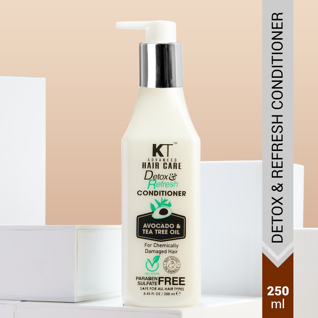 Detox & Refresh Conditioner | Infused with Avocado & Tea Tree Oil | Purifies Scalp & Controls Oil for Chemically Damaged Hair | Sulfate-Free, Paraben-Free | 250ml