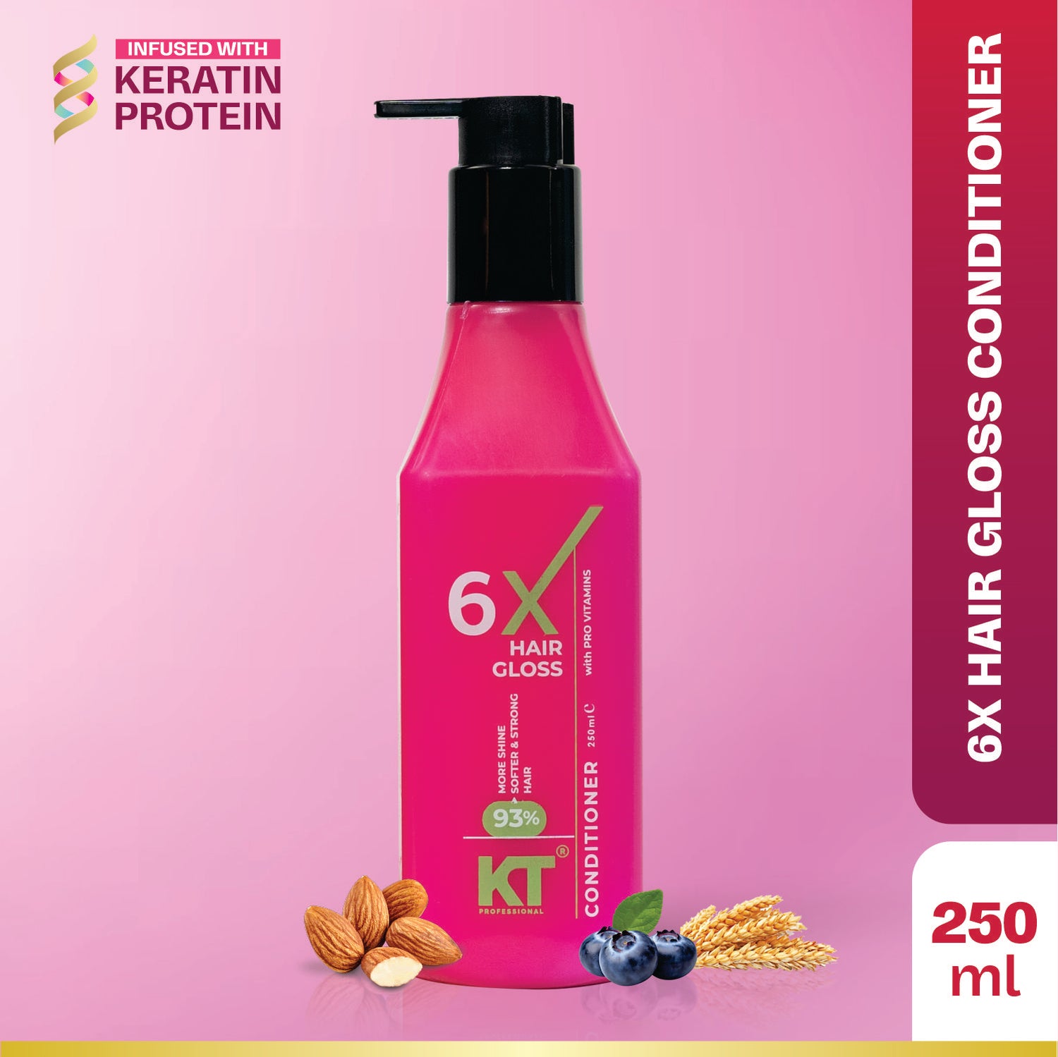 6X Hair Gloss Conditioner | Intense Shine &amp; Smoothness | Pro-Vitamin Formula | Sulfate-Free, Paraben-Free | 250ml