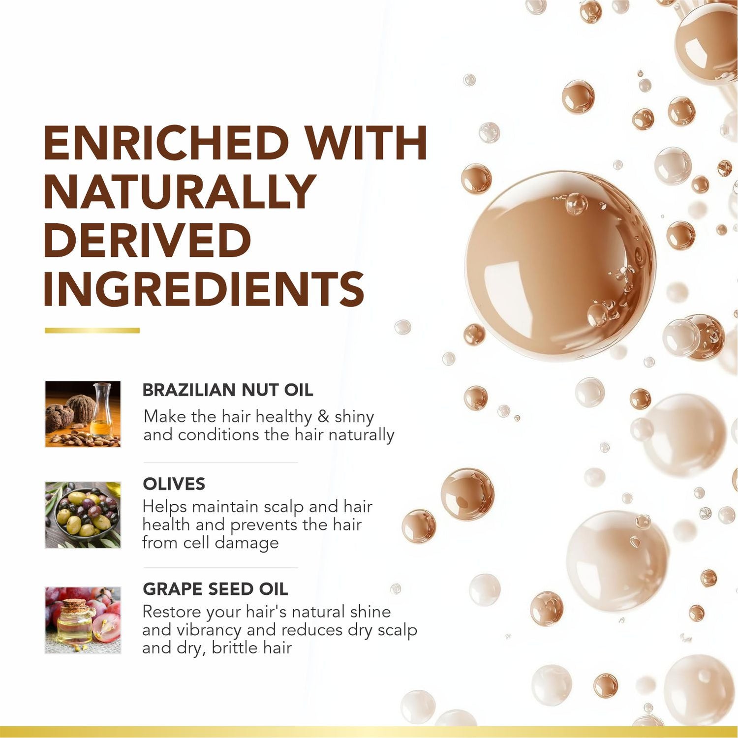 Brazilian Silk Hair Masque | With Brazilian Nuts, Jojoba Seed &amp; Olive Oils | Hair Spa for Chemically Treated Hair | Sulfate-Free, Paraben-Free | 500ml