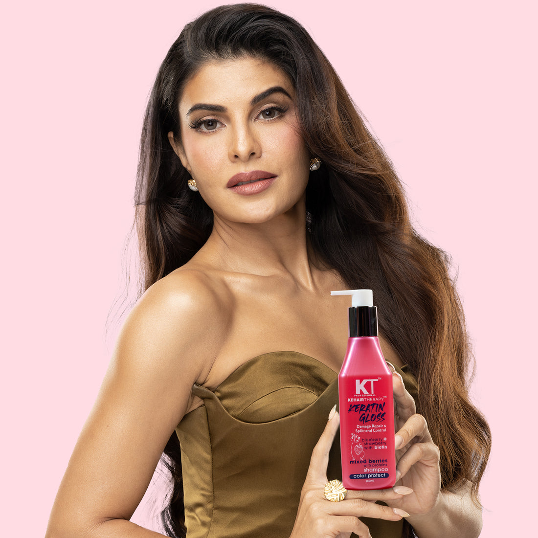 Keratin Gloss Shampoo | With Blueberry, Strawberry &amp; Biotin Extracts | Damage Repair &amp; Split-End Control | Sulfate-Free, Paraben-Free | 250ml