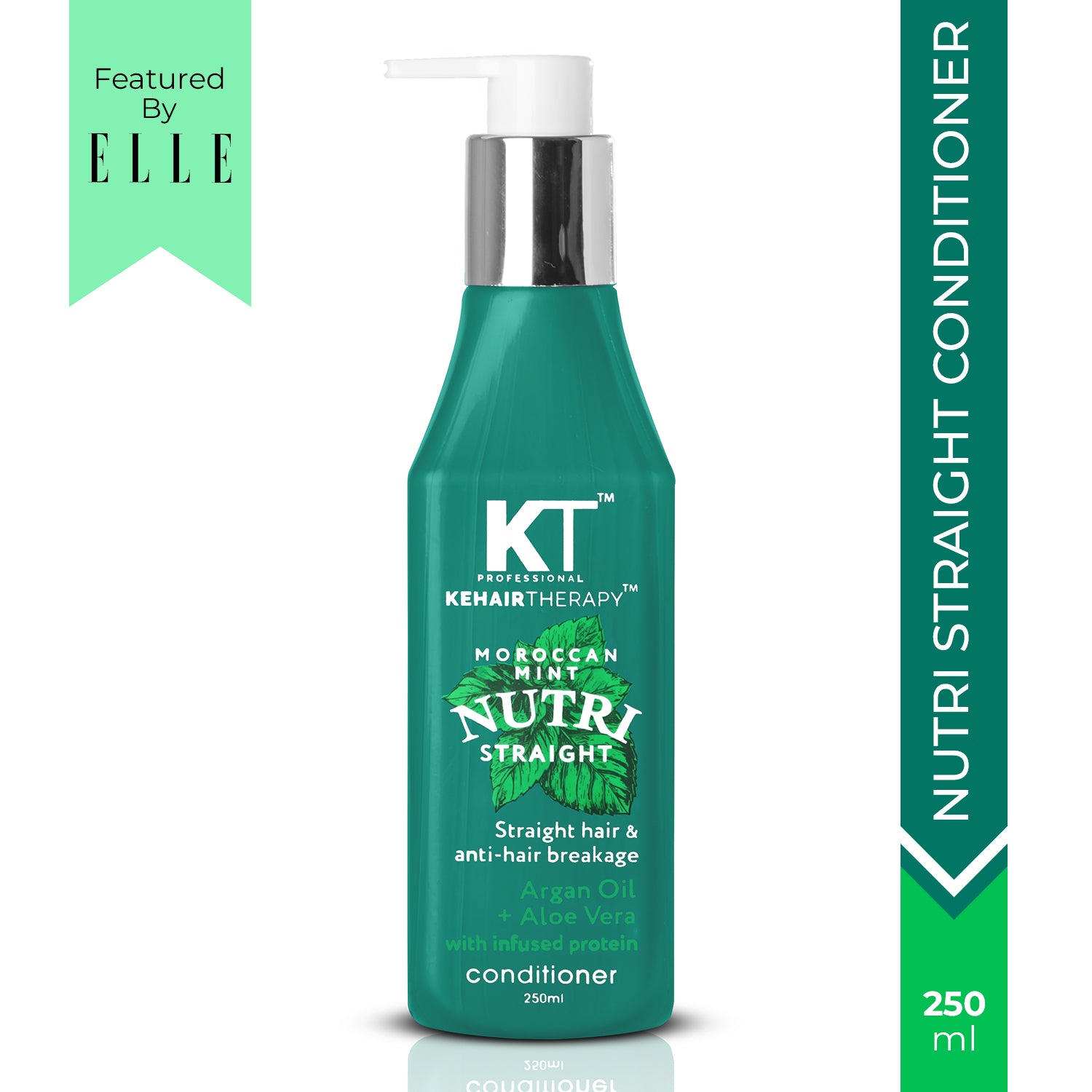 KT Professional Moroccan Mint Nutri Straight Conditioner - 250ml | Anti-Hair Breakage &amp; Nourishing Care for Smooth Hair