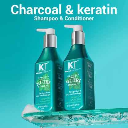 KT Professional Sulphate Free Moroccan Mint Nutri Straight Shampoo - 250ml