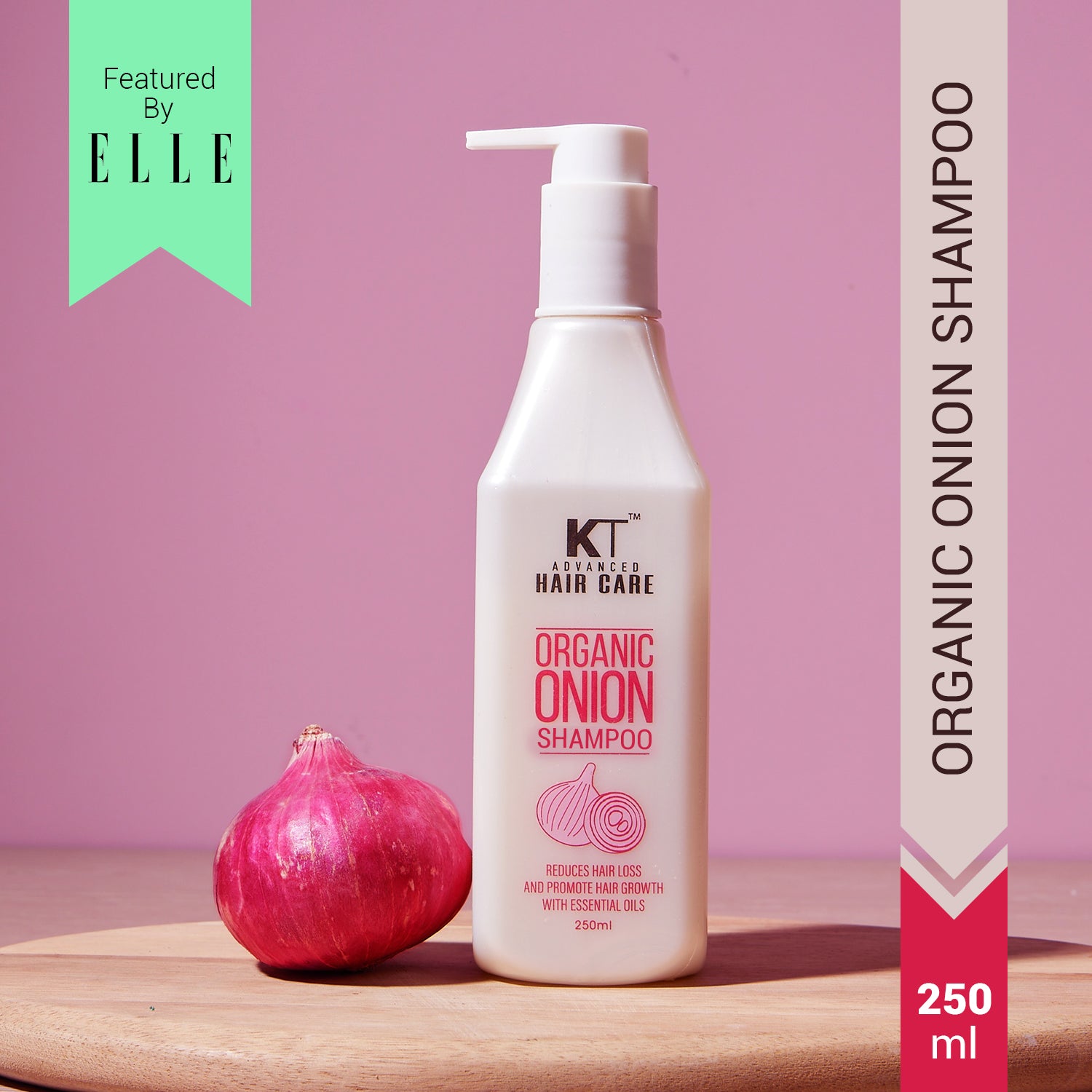 Organic Onion Shampoo | Infused with Essential Oils &amp; Aloe Vera | Controls Hair Fall &amp; Strengthens Hair | Sulfate-Free, Paraben-Free | 250ml