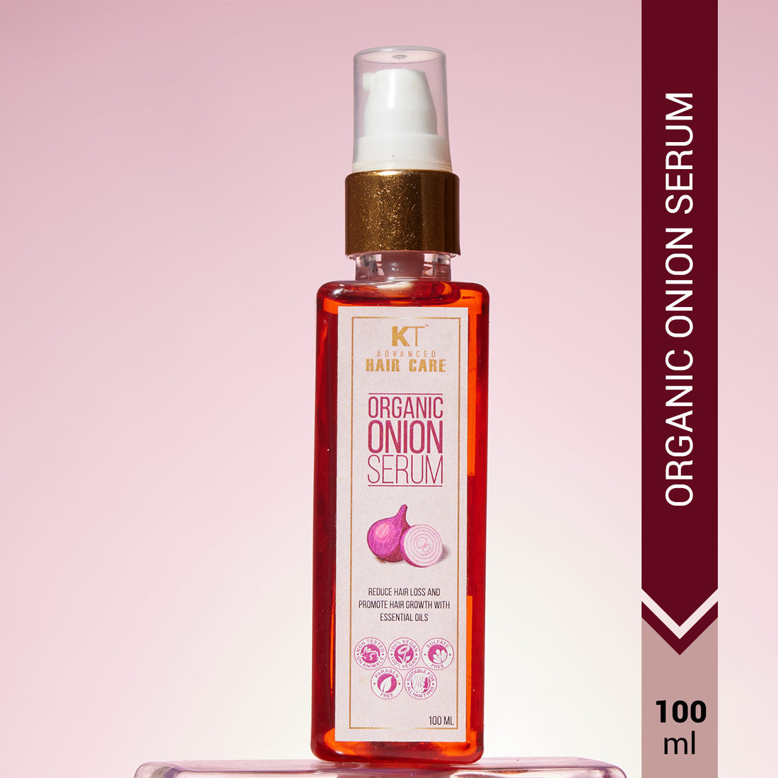 Organic Onion Hair Serum | Essential Oils for Hair Fall Control & Enhanced Hair Growth | Sulfate-Free, Paraben-Free | 100ml