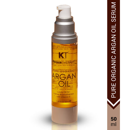 Pure Organic Argan Oil Hair Serum | With Vitamin E for Frizz Control &amp; Natural Shine | Aromatherapy Treatment | Sulfate-Free, Paraben-Free | 50ml