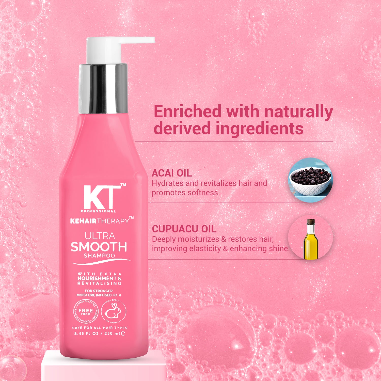 KT Professional Sulphate Free Ultra Smooth Shampoo