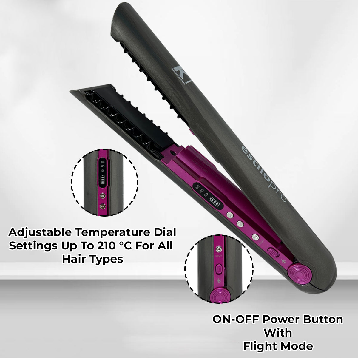 KT Professional Wireless Portable Hair Straightener