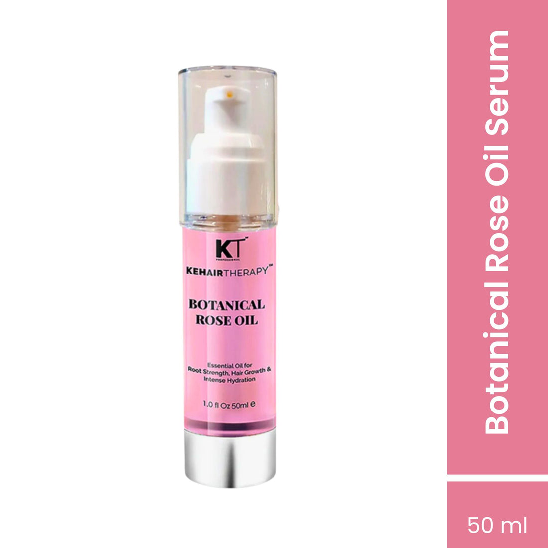 KT Professional Botanical Rose Oil Serum | 50ml | Nourishing &amp; Moisturizing Serum for Silky, Smooth, and Shiny Hair | Rich in Rose Extracts &amp; Essential Oils | Frizz Control &amp; Hair Revitalization