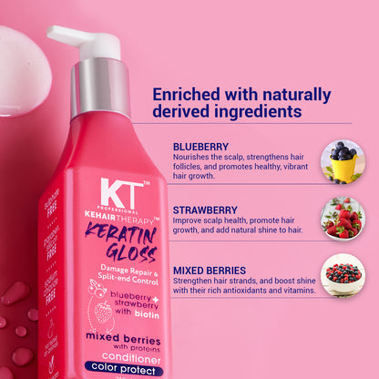 KT Professional Sulphate Free Keratin Gloss Damage Repair &amp; Split-End Control Conditioner