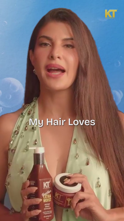 Brazilian Extra Moist Shampoo &amp; Masque | Enriched with Brazilian Nut &amp; Peppermint Oil | Restores &amp; Revitalizes Dry, Damaged Hair | Sulfate-Free, Paraben-Free | 250ml x 2